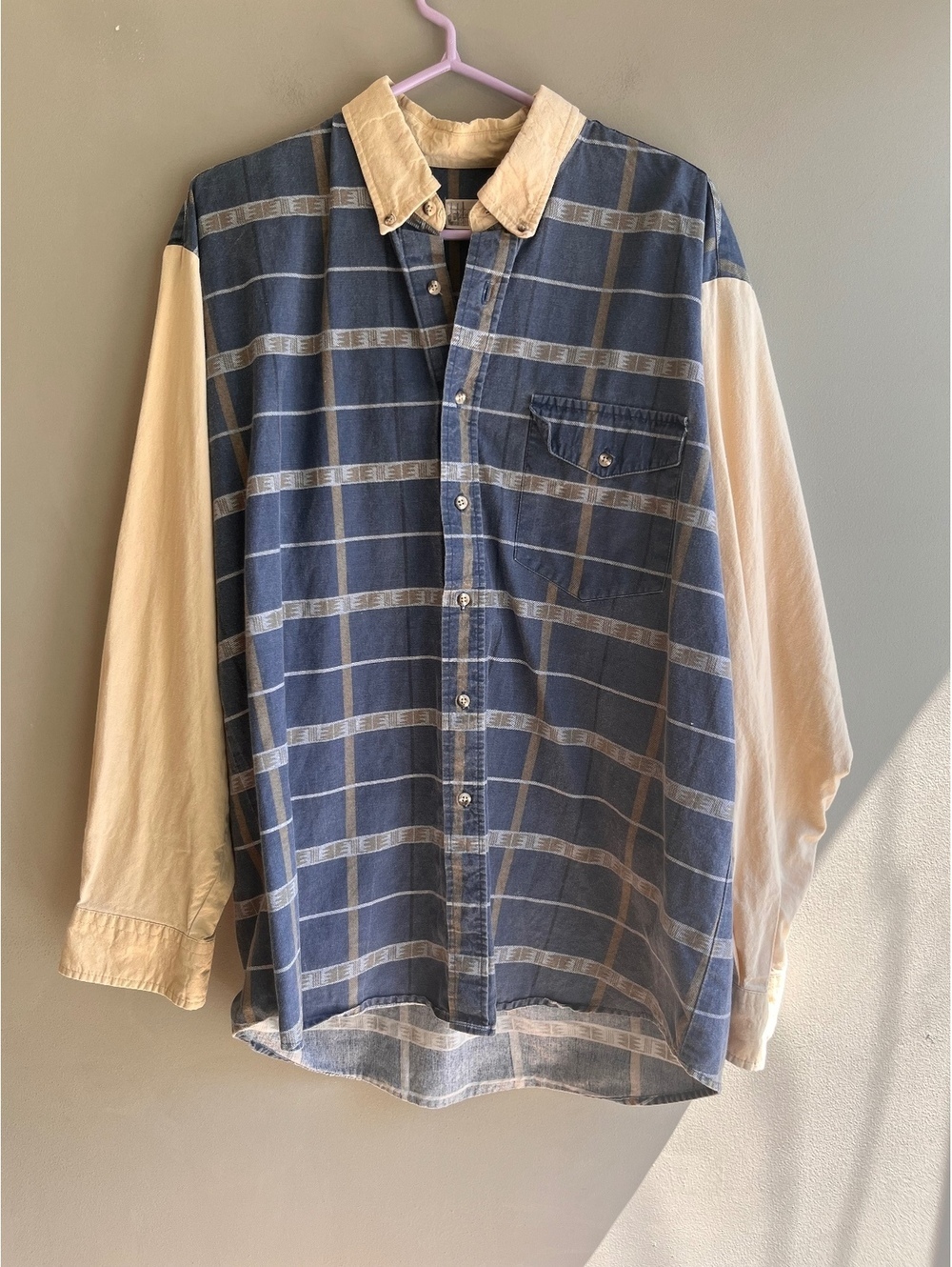 Vintage 90’s Express Riders Western Colorblock Shirt XL